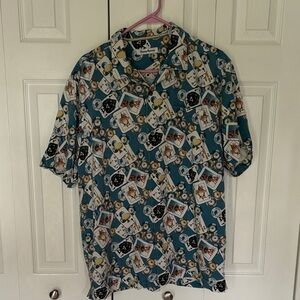 Tommy Bahama Blue Playing Cards Shirt